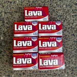 Lava Pumiced Powdered Hand Cleaner Heavy Duty Moisturizer Set Of 7 Made In USA